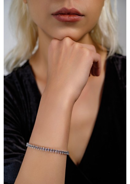 Işıltılı Zirconia Çelik Bileklik Günlük Şıklık Için indirimleri