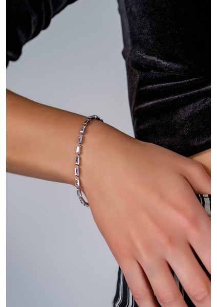 Zarif Zirconia Detaylı Çelik Bileklik Özel Tasarım fırsatları