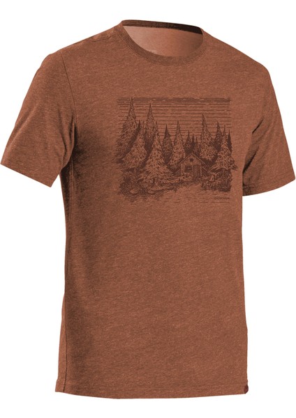 Quechua Erkek Outdoor Tişört - Kahverengi - NH100