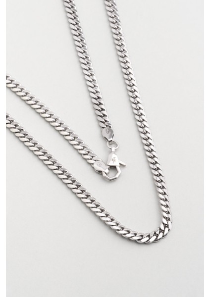 Klasik 60 cm Gümüş Kral Zincir Kolye