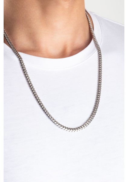 Klasik 60 cm Gümüş Kral Zincir Kolye fırsatları