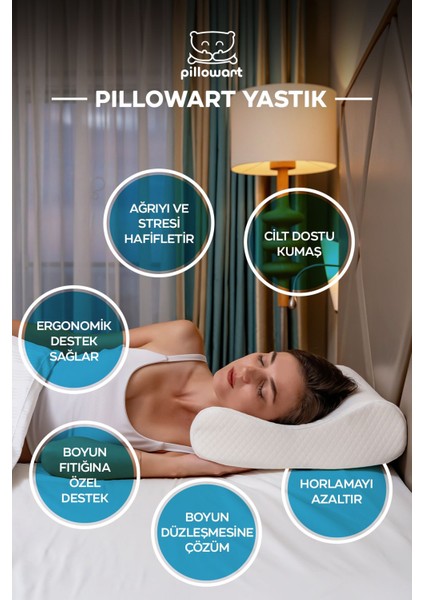 Yüksek Boyun Destekli Visco Ortopedik Yastık