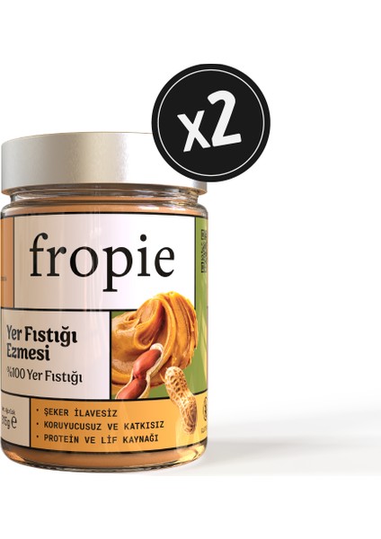 Yer Fıstığı Ezmesi - 100% Yer Fıstığı 315 gr x 2 Adet