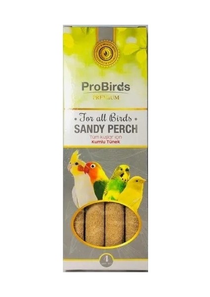 Pro Birds Kumlu Tünek 4’lü