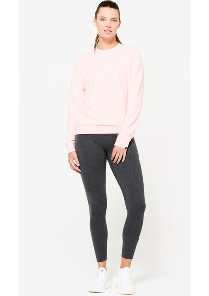 Domyos Kadın Sweatshirt - Yuvarlak Yaka - Açık Pembe