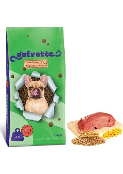 Gofrette Biftekli Yetişkin Köpek Maması 15 kg