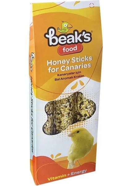 Beaks Ballı Kanarya Krakeri 3’ Lü 80 gr