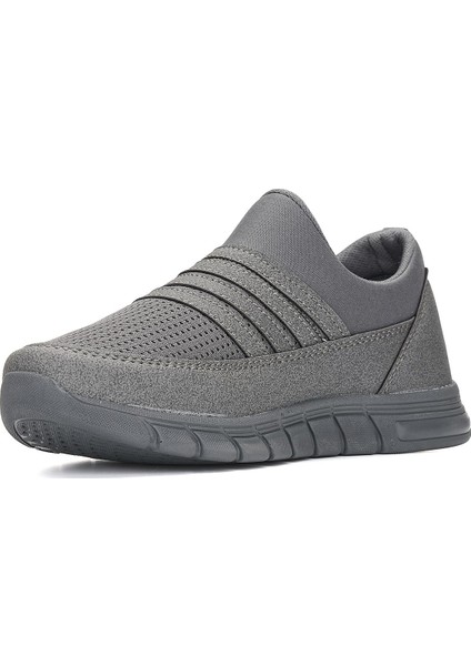 Günlük Kadın Erkek Sneaker Spor Ayakkabı Bağcıksız Fileli Nefes Alabilen Hafif Desenli Taban 858