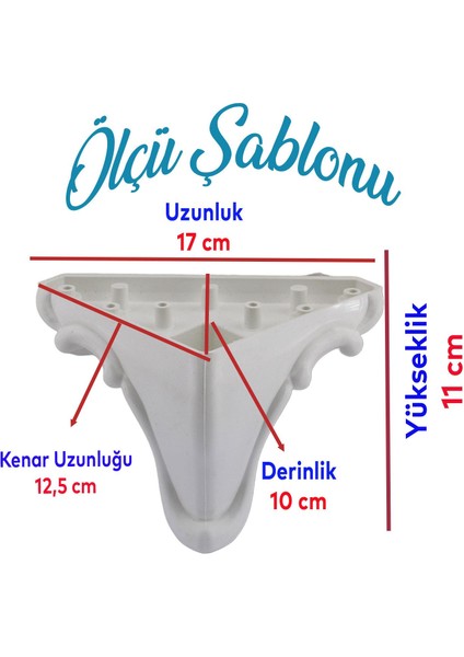 10 Adet Kuğu 11 cm Mobilya Ayak Kanepe Koltuk Masa Sehpa Ayağı Baza Ayakları Beyaz 10 Adet