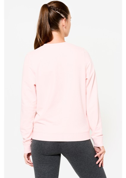 Domyos Kadın Sweatshirt Açık Pembe Renk Uzun Kollu Rahat Tasarım fırsatları