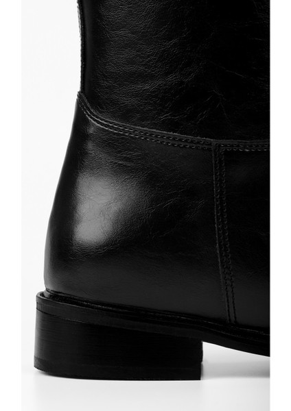 Kadın Lace Siyah Cilt Binici Çizme indirimleri