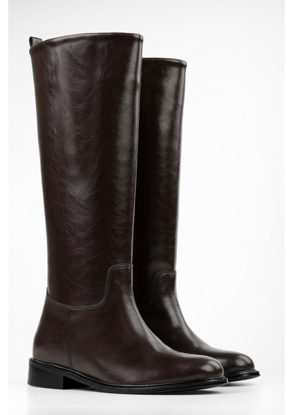 Kadın Lace Kahve Cilt Binici Çizme fiyatları