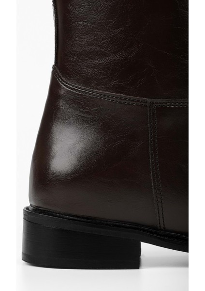 Kadın Lace Kahve Cilt Binici Çizme indirimleri