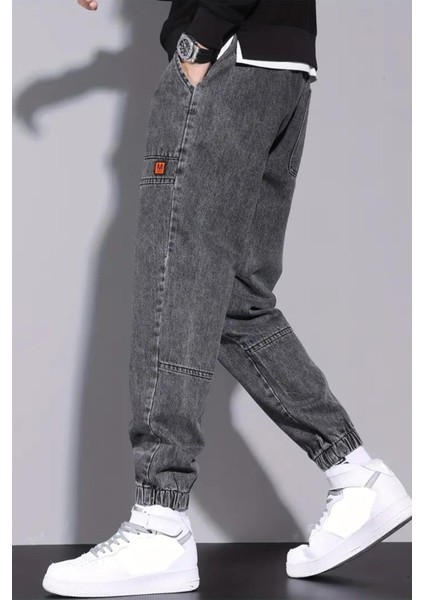 Reax Tyso Beli ve Paçası Lastikli Ipli Jogger Kesim Erkek Jean Pantolon fırsatları