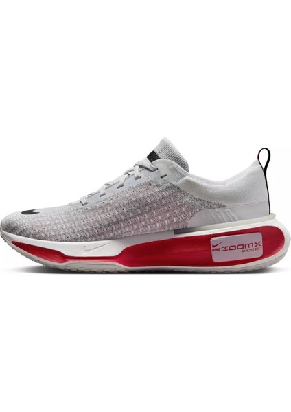 Zoomx Invincible Run Flyknit 3 Road Running Erkek Koşu Antrenman Ayakkabısı Gri-Kırmızı