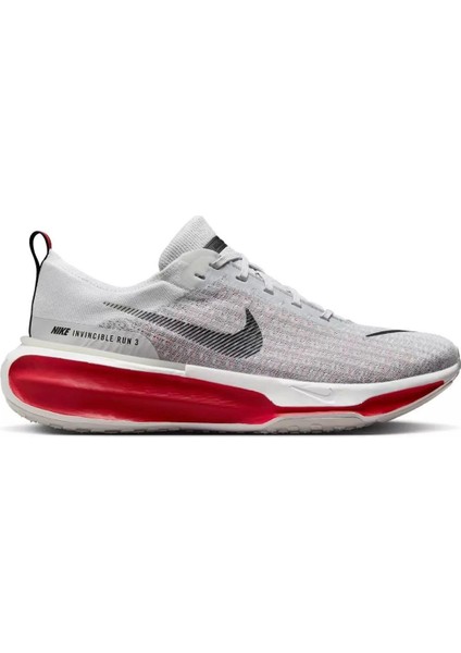 Zoomx Invincible Run Flyknit 3 Road Running Erkek Koşu Antrenman Ayakkabısı Gri-Kırmızı