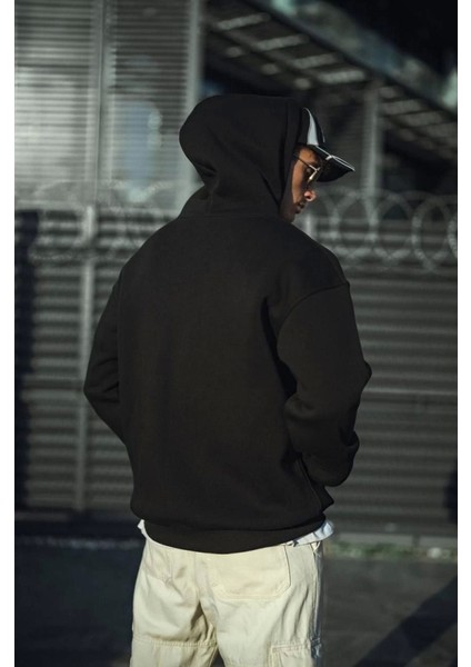 By Kea Üç Iplik Penye Kapşonlu Basic Sweatshirt - Siyah fiyatları