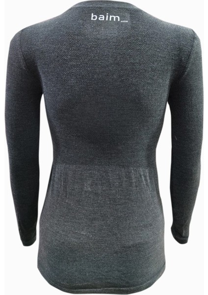 Baim x Outdoor Dikişsiz Kadın Yünlü Kumaş Spor Içlik Uzun Kollu fiyatları