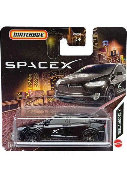 - Tesla Model x - Siyah (1/64) Spacex