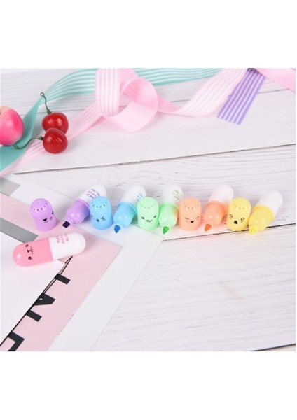 Kapsül Pastel Renkler Işaretleme Kalemi 6'lı Set