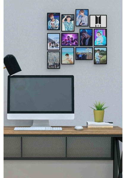 Bts 12 Parça Mdf Ahşap Tablo Ofis Boyu
