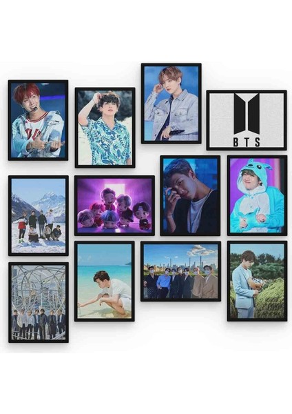 Bts 12 Parça Mdf Ahşap Tablo Ofis Boyu