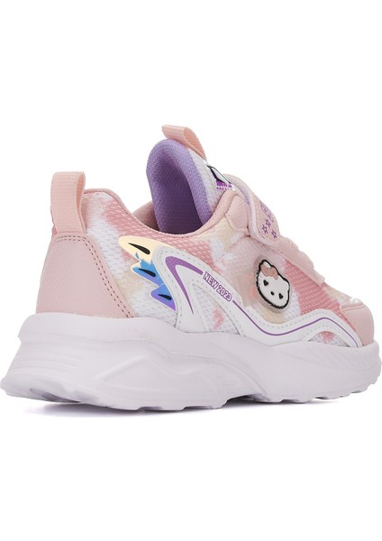 Günlük Kız Çocuk Sneaker Lastik Bağcıklı Hologram Cırtlı Hafif Hello Kitty Nefes Alabilen Ayakkabı 2014