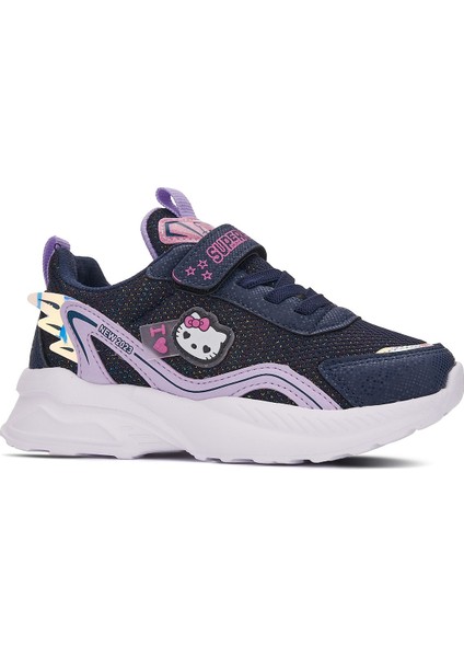 Günlük Kız Çocuk Sneaker Lastik Bağcıklı Hologram Cırtlı Hafif Hello Kitty Nefes Alabilen Ayakkabı 2014