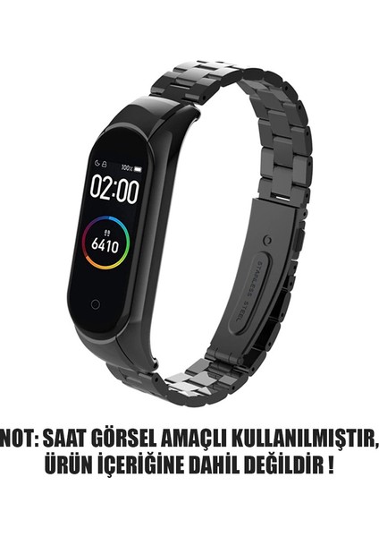 Xiaomi Mi Band 5 - Mi Band 6 Uyumlu Paslanmaz Çelik Kordon