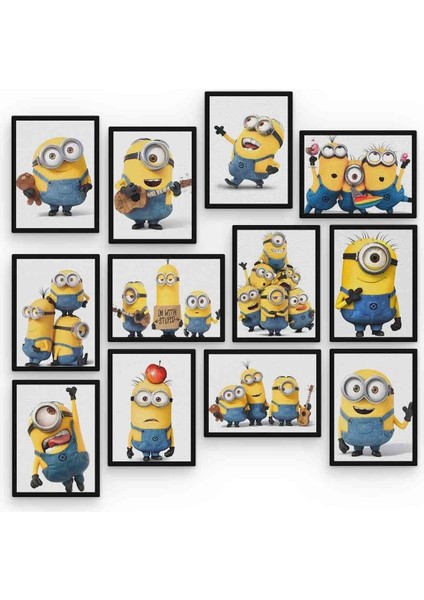 Minions 12 Parça Mdf (Ahşap) Tablo Ofis Boyu