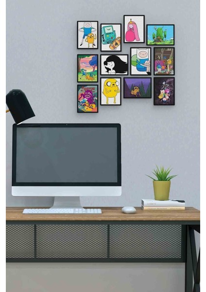 Adventure Time 12 Parça Mdf (Ahşap) Tablo Ofis Boyu