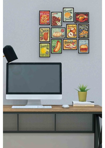 Mutfak 12 Parça Mdf (Ahşap) Tablo Ofis Boyu
