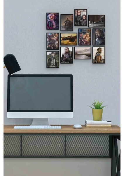 Game Of Thrones 12 Parça Mdf (Ahşap) Tablo Ofis Boyu