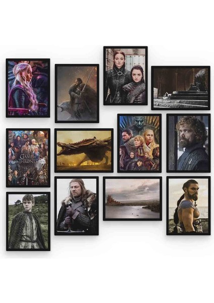 Game Of Thrones 12 Parça Mdf (Ahşap) Tablo Ofis Boyu