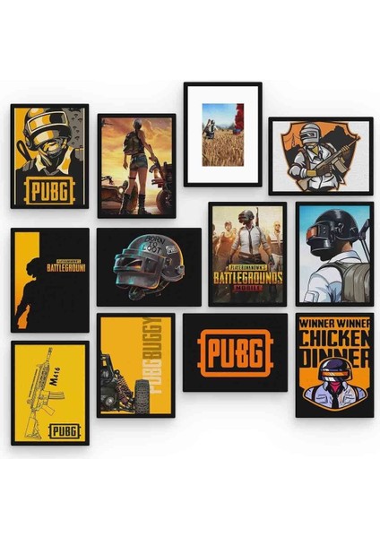 Pubg 12 Parça Mdf (Ahşap) Tablo Ofis Boyu