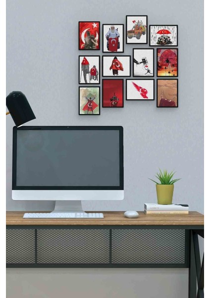 On Beş Temmuz 12 Parça Mdf (Ahşap) Tablo Ofis Boyu