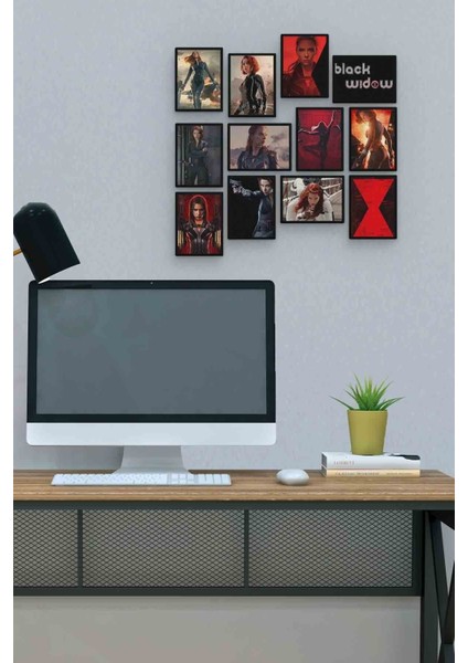 Black Widow 12 Parça Mdf (Ahşap) Tablo Ofis Boyu