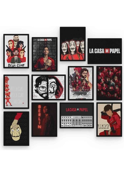 La Casa De Papel 12 Parça Mdf (Ahşap) Tablo Ofis Boyu fiyatları
