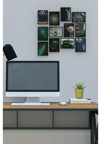 Slytherin 12 Parça Mdf (Ahşap) Tablo Ofis Boyu