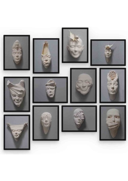 Yüzler 12 Parça Mdf (Ahşap) Tablo Ofis Boyu
