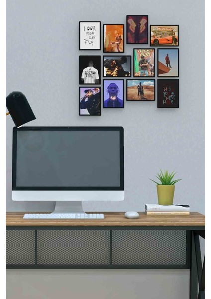 Travis 12 Parça Mdf (Ahşap) Tablo Ofis Boyu