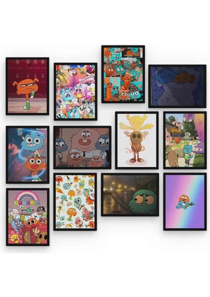Gumball 12 Parça Mdf (Ahşap) Tablo Ofis Boyu