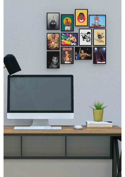 Muhammed Ali 12 Parça Mdf (Ahşap) Tablo Ofis Boyu