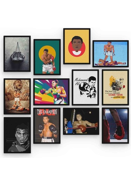 Muhammed Ali 12 Parça Mdf (Ahşap) Tablo Ofis Boyu