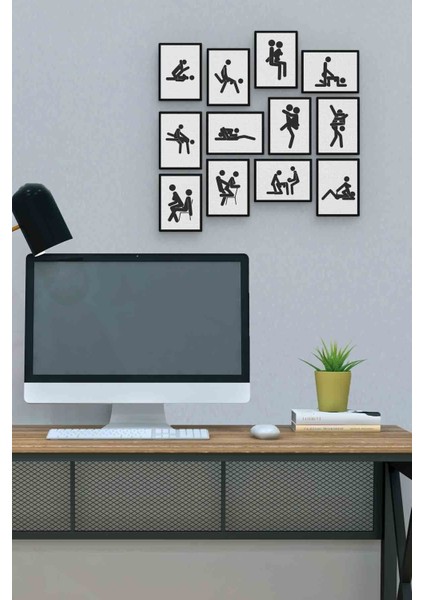 Pozisyonlar 12 Parça Mdf (Ahşap) Tablo Ofis Boyu