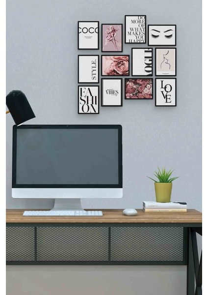 Moda 12 Parça Mdf (Ahşap) Tablo Ofis Boyu