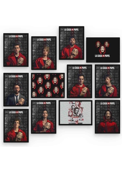 La Casa De Papel 12 Parça Mdf (Ahşap) Tablo Ofis Boyu fiyatları