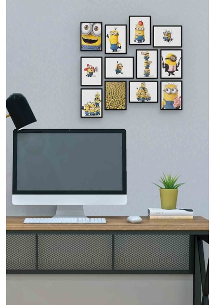 Minions 12 Parça Mdf (Ahşap) Tablo Ofis Boyu