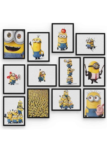 Minions 12 Parça Mdf (Ahşap) Tablo Ofis Boyu