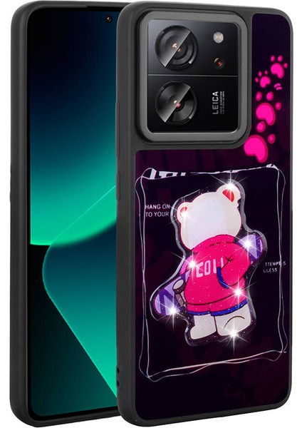 Xiaomi Mi 13T Pro Kılıf Parlayan Kabartmalı Ikonik Figürlü Amas Silikon Kapak